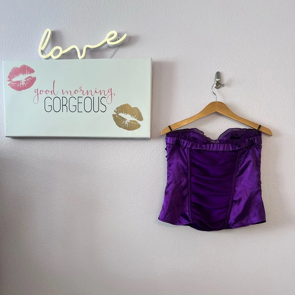 BEBE Purple Corset - Picture 2 of 10